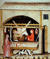 De slagers: Uiers verwijderen, uit Tacuinum Sanitatis